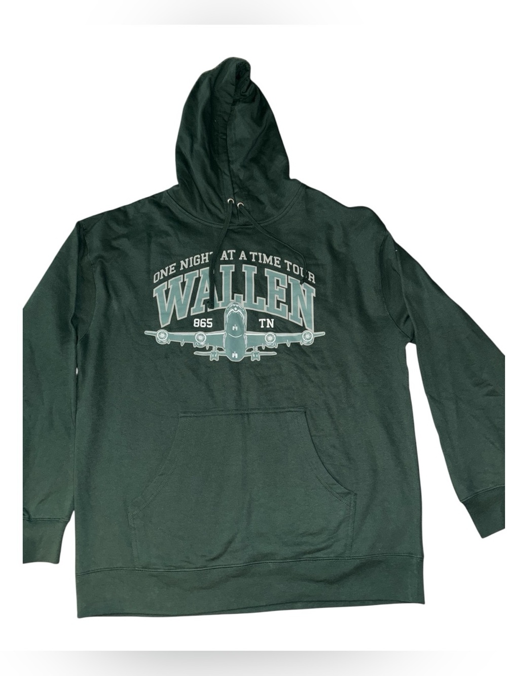 Morgan Wallen One Night At A Time World Concert Tour Hoodie Green Sz XL Country